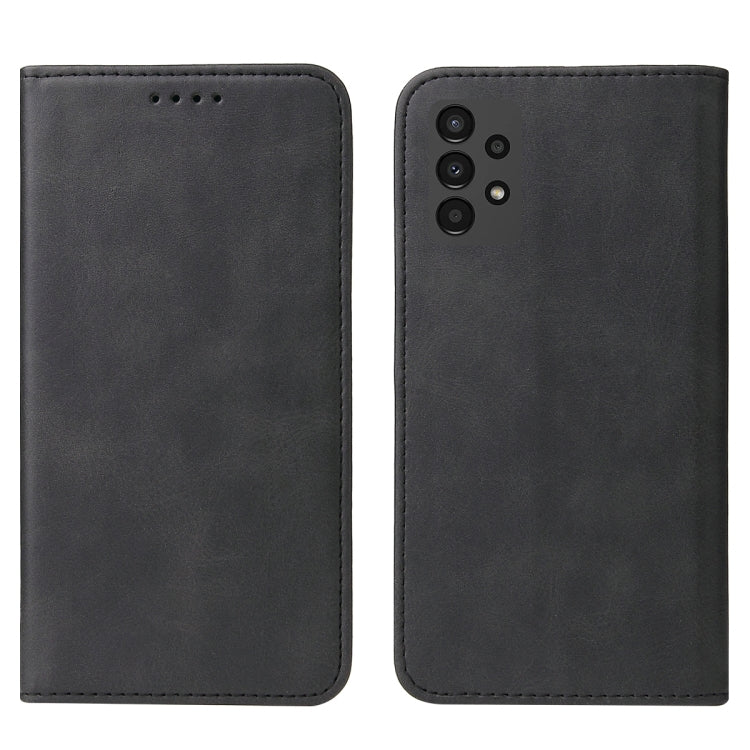 For Samsung Galaxy A13 4G Magnetic Closure Leather Phone Case(Black) - Galaxy Phone Cases by PMC Jewellery | Online Shopping South Africa | PMC Jewellery