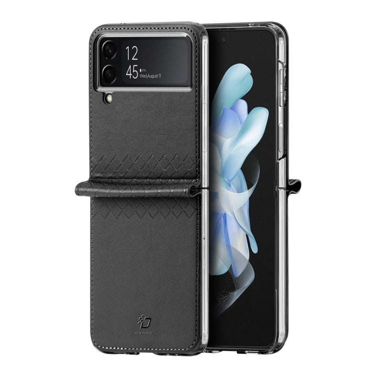 For Samsung Galaxy Z Flip4 DUX DUCIS Bril Series PU + TPU Phone Case(Black) - Galaxy Z Flip4 5G Cases by DUX DUCIS | Online Shopping South Africa | PMC Jewellery | Buy Now Pay Later Mobicred