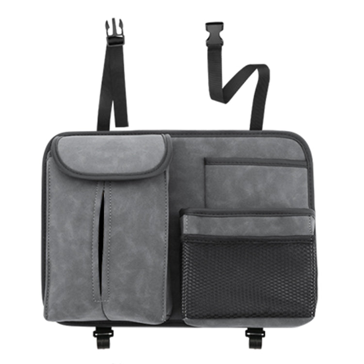 Car Seat Back Hanging Bag Sheepskin Leather Storage Bag With Hook(Grey) - Seat Accessories by PMC TechLife | Online Shopping South Africa | PMC TechLife | Buy Now Pay Later Mobicred