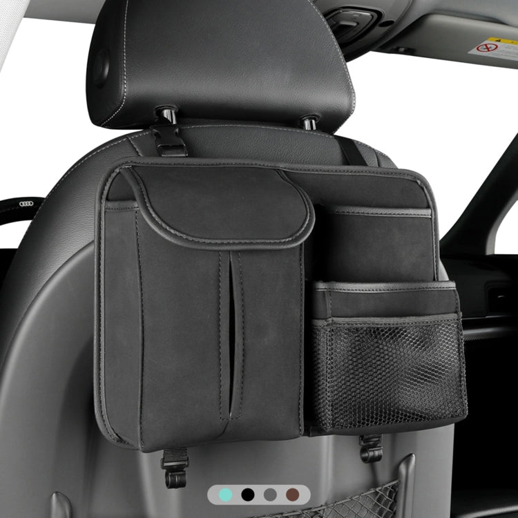 Car Seat Back Hanging Bag Sheepskin Leather Storage Bag With Hook(Grey) - Seat Accessories by PMC TechLife | Online Shopping South Africa | PMC TechLife | Buy Now Pay Later Mobicred