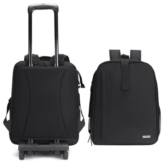 CADeN D6 V Camera Backpack Shoulders Drawbar Nylon Camera Bag, Size:32 x 18 x 43cm(Black) - Backpack by CADeN | Online Shopping South Africa | PMC Jewellery | Buy Now Pay Later Mobicred