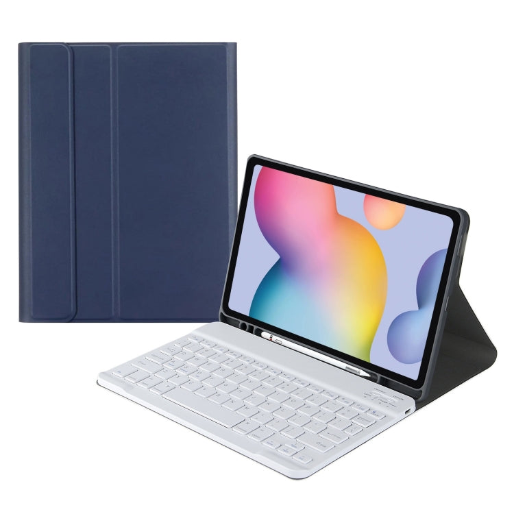 A7 Square Cap Bluetooth Keyboard Leather Case with Pen Slot For Samsung Galaxy Tab A7 10.4 2020(Light Blue) - Samsung Keyboard by PMC TechLife | Online Shopping South Africa | PMC TechLife
