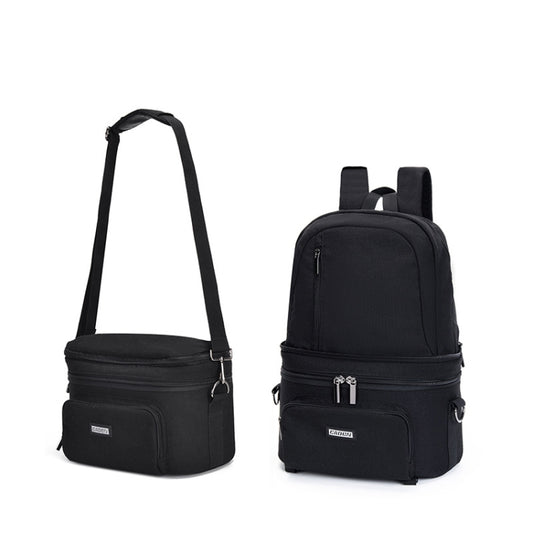 CADeN D30 Detachable Dual Uses Professional SLR Camera Backpack Shockproof Bags(Black) - Backpack by CADeN | Online Shopping South Africa | PMC Jewellery | Buy Now Pay Later Mobicred