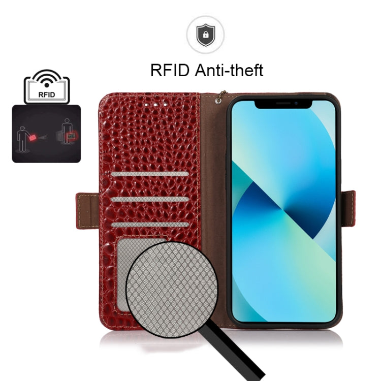 For Honor 70 Crocodile Top Layer Cowhide Leather Phone Case(Red) - Honor Cases by PMC TechLife | Online Shopping South Africa | PMC TechLife | Buy Now Pay Later Mobicred