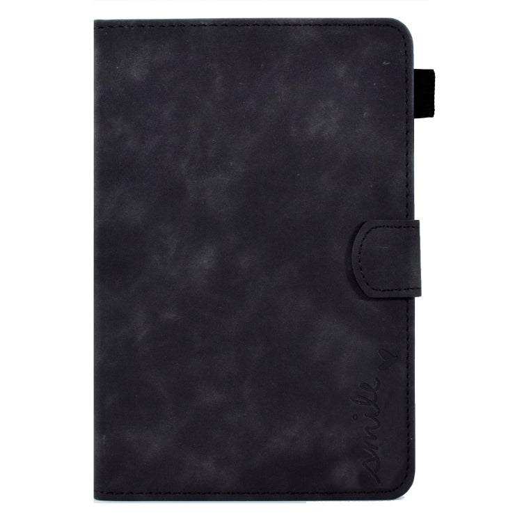 For Amazon Kindle Fire 7 2022 Embossed Smile Flip Tablet Leather Case(Black) - Amazon by PMC TechLife | Online Shopping South Africa | PMC TechLife | Buy Now Pay Later Mobicred