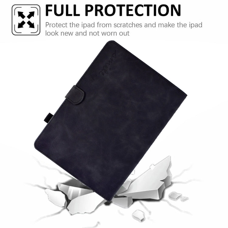 For Amazon Kindle Paperwhite 5 Embossed Smile Flip Tablet Leather Case(Black) - Amazon by PMC TechLife | Online Shopping South Africa | PMC TechLife | Buy Now Pay Later Mobicred