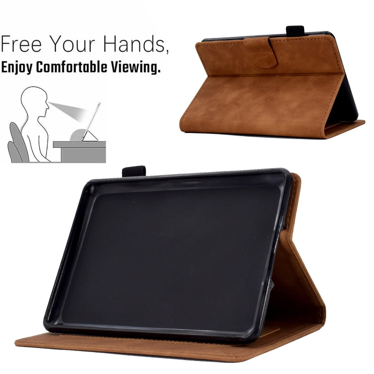 For Amazon Kindle Paperwhite 5 Embossed Smile Flip Tablet Leather Case(Brown) - Amazon by PMC TechLife | Online Shopping South Africa | PMC TechLife | Buy Now Pay Later Mobicred