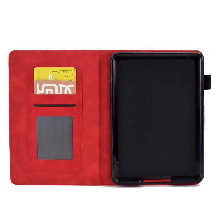 For Amazon Kindle Paperwhite 5 Embossed Smile Flip Tablet Leather Case(Red) - Amazon by PMC TechLife | Online Shopping South Africa | PMC TechLife | Buy Now Pay Later Mobicred