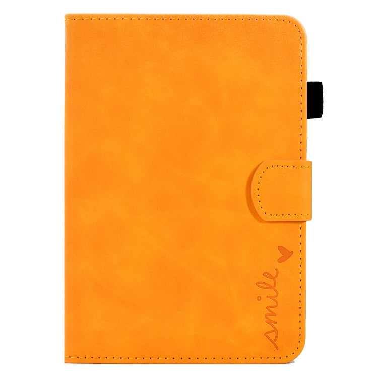 For Amazon Kindle Paperwhite 5 Embossed Smile Flip Tablet Leather Case(Khaki) - free shipping - PMC TechLife - Order now!
