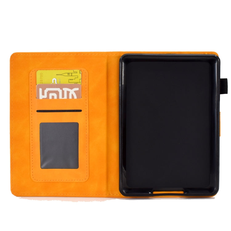 For Amazon Kindle Paperwhite 5 Embossed Smile Flip Tablet Leather Case(Khaki) - free shipping - PMC TechLife - Order now!
