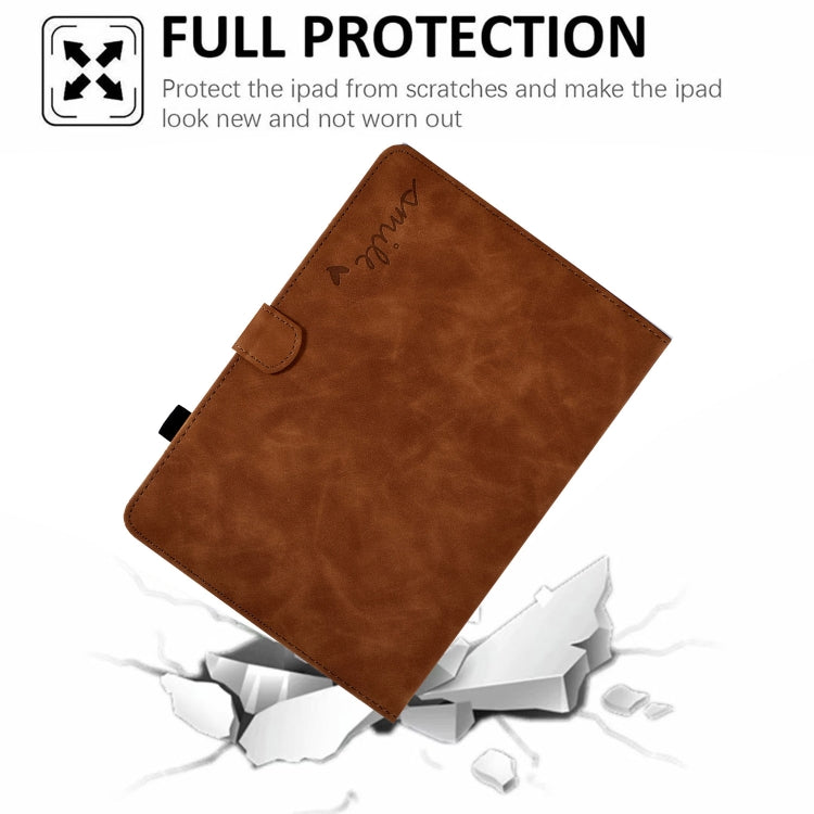 For Lenovo Tab M10 HD Gen 2 Embossed Smile Flip Tablet Leather Case(Brown) - Lenovo by PMC TechLife | Online Shopping South Africa | PMC TechLife | Buy Now Pay Later Mobicred