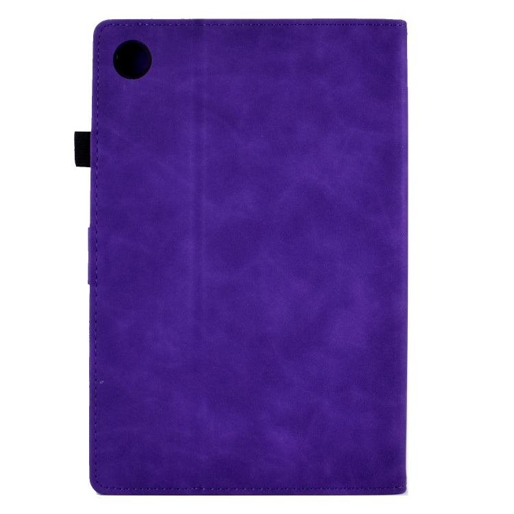 For Lenovo Tab M10 3rd Gen Embossed Smile Flip Tablet Leather Case(Purple) - Lenovo by PMC TechLife | Online Shopping South Africa | PMC TechLife | Buy Now Pay Later Mobicred