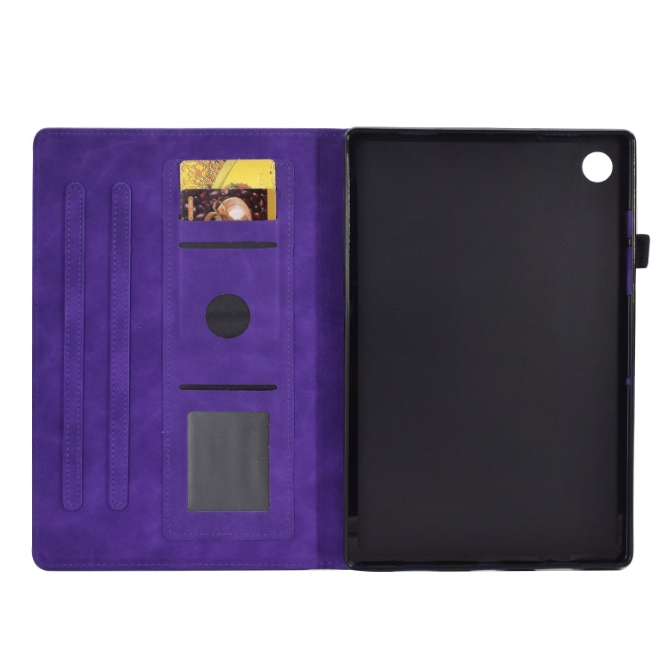 For Lenovo Tab M10 3rd Gen Embossed Smile Flip Tablet Leather Case(Purple) - Lenovo by PMC TechLife | Online Shopping South Africa | PMC TechLife | Buy Now Pay Later Mobicred