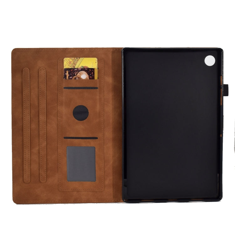 For Lenovo Tab M10 Plus 3rd Gen 10.6 inch Embossed Smile Flip Tablet Leather Case(Brown) - Lenovo by PMC TechLife | Online Shopping South Africa | PMC TechLife | Buy Now Pay Later Mobicred
