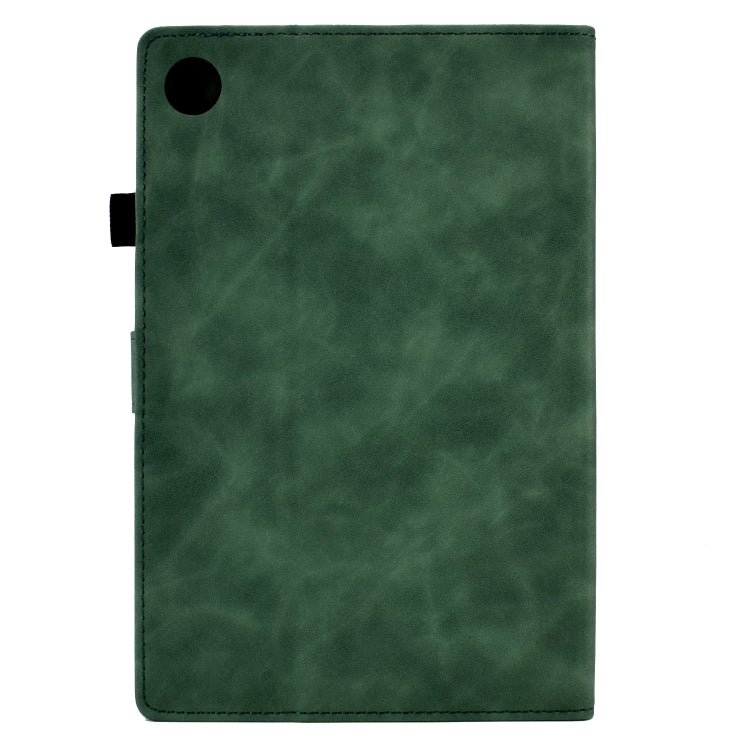 For Lenovo Tab M10 Plus 3rd Gen 10.6 inch Embossed Smile Flip Tablet Leather Case(Green) - Lenovo by PMC TechLife | Online Shopping South Africa | PMC TechLife | Buy Now Pay Later Mobicred