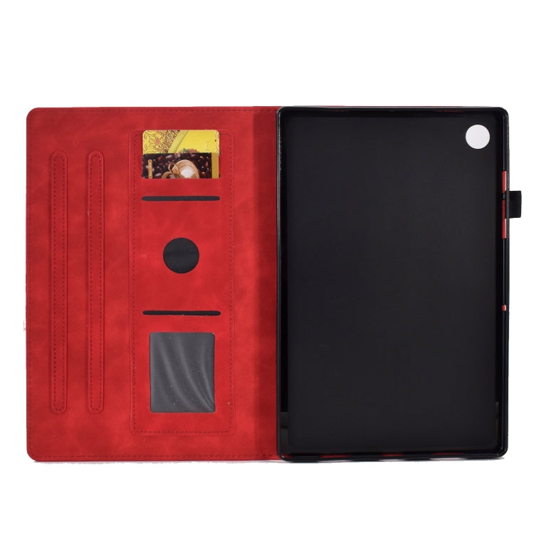 For Lenovo Tab M10 Plus 3rd Gen 10.6 inch Embossed Smile Flip Tablet Leather Case(Red) - Lenovo by PMC TechLife | Online Shopping South Africa | PMC TechLife | Buy Now Pay Later Mobicred