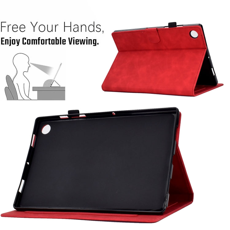 For Lenovo Tab M10 Plus 3rd Gen 10.6 inch Embossed Smile Flip Tablet Leather Case(Red) - Lenovo by PMC TechLife | Online Shopping South Africa | PMC TechLife | Buy Now Pay Later Mobicred