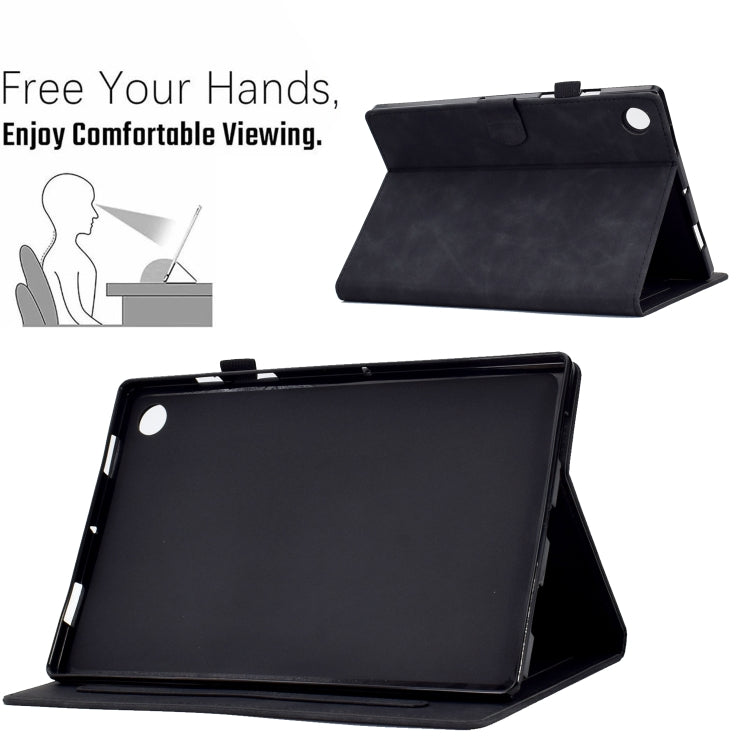 For Huawei MatePad T 10 / T 10s / Honor Pad 6 / X6 Embossed Smile Flip Tablet Leather Case(Black) - Honor by PMC TechLife | Online Shopping South Africa | PMC TechLife | Buy Now Pay Later Mobicred