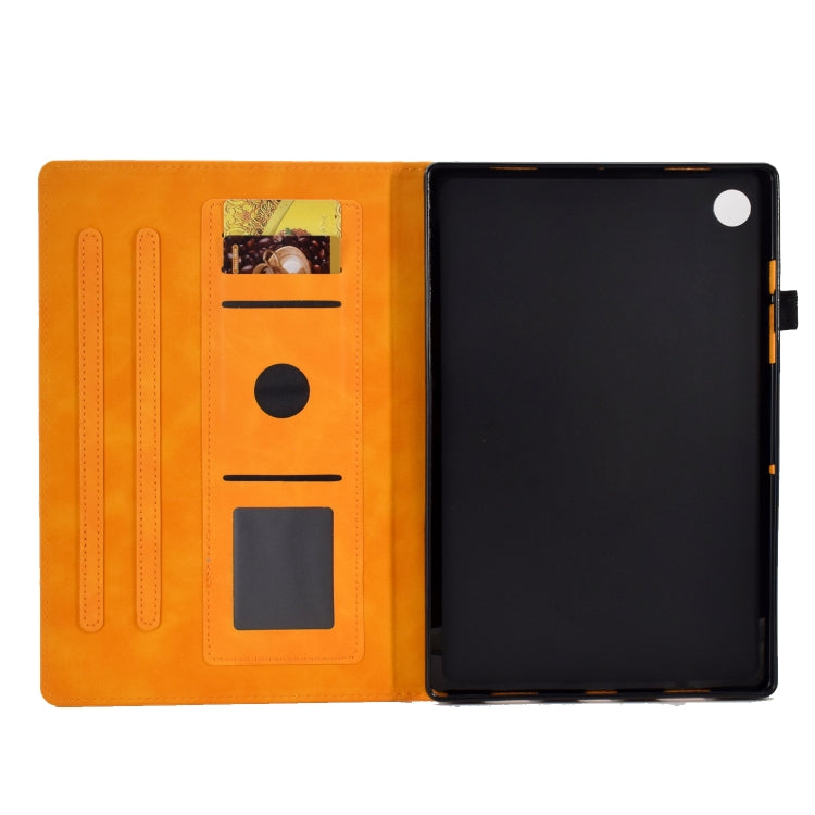 For Huawei MatePad T 10 / T 10s / Honor Pad 6 / X6 Embossed Smile Flip Tablet Leather Case(Khaki) - Honor by PMC TechLife | Online Shopping South Africa | PMC TechLife | Buy Now Pay Later Mobicred