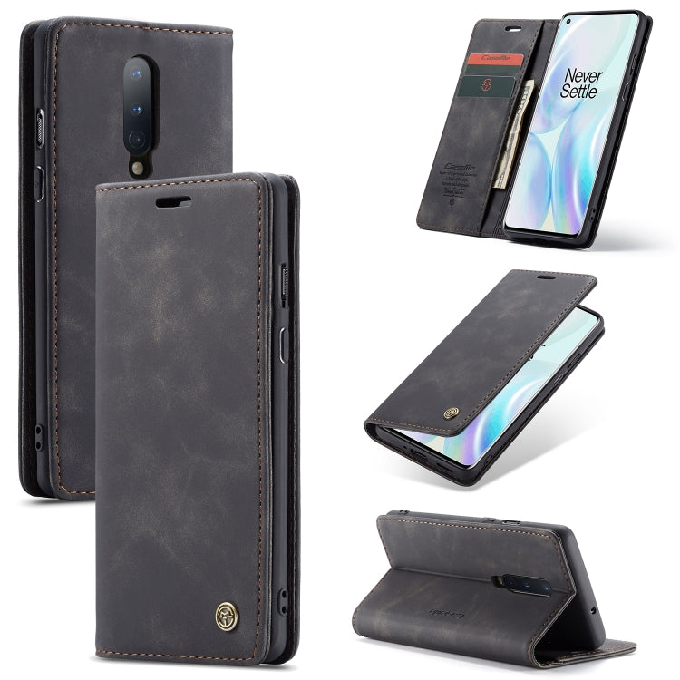 For OnePlus 8 CaseMe Multifunctional Horizontal Flip Leather Case, with Card Slot & Holder & Wallet(Black) - OnePlus Cases by CaseMe | Online Shopping South Africa | PMC Jewellery | Buy Now Pay Later Mobicred