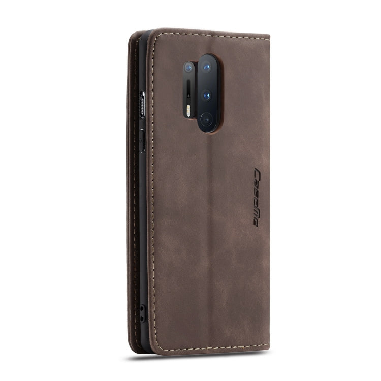 For OnePlus 8 Pro CaseMe Multifunctional Horizontal Flip Leather Case, with Card Slot & Holder & Wallet(Coffee) - OnePlus Cases by CaseMe | Online Shopping South Africa | PMC Jewellery | Buy Now Pay Later Mobicred