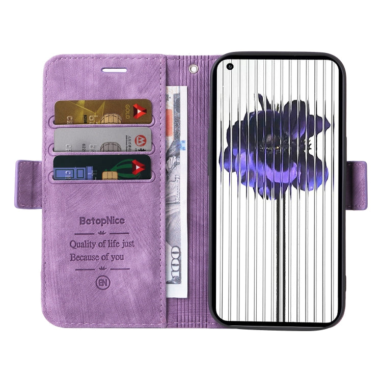 For Nothing Phone 1 BETOPNICE Dual-side Buckle Leather Phone Case(Purple) - More Brand by BETOPNICE | Online Shopping South Africa | PMC Jewellery | Buy Now Pay Later Mobicred