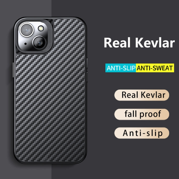 For iPhone 14 wlons Magsafe Carbon Fiber Kevlar TPU Phone Case(Black) - free shipping - PMC Jewellery - Order now!
