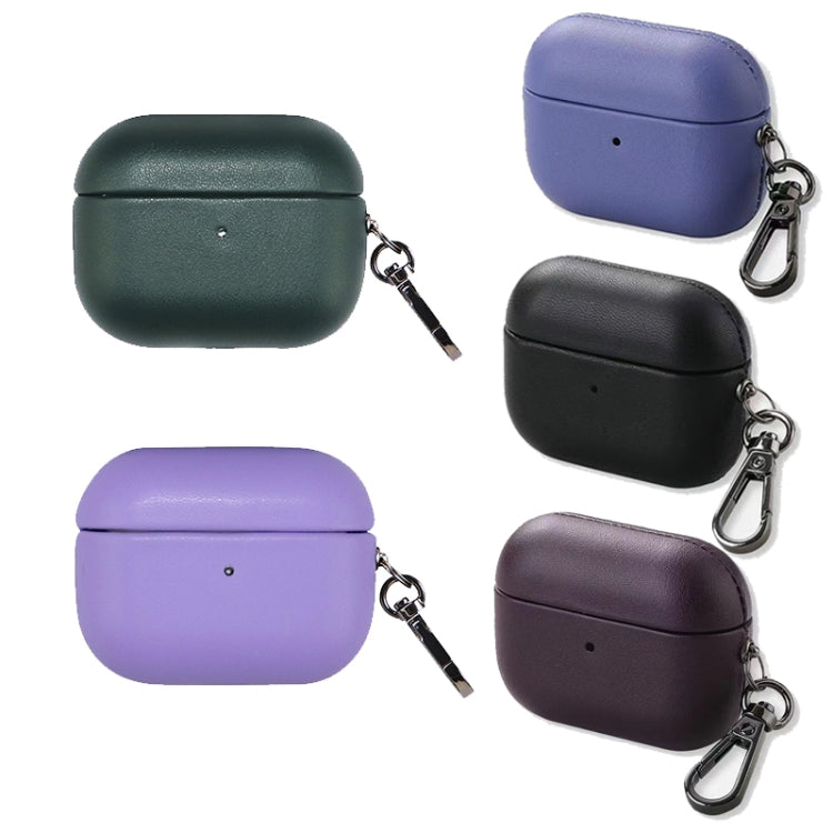 For Apple AirPods 3 PU Leather Wireless Bluetooth Earphone Protective Case(Purple) - For AirPods 3 by PMC Jewellery | Online Shopping South Africa | PMC Jewellery | Buy Now Pay Later Mobicred
