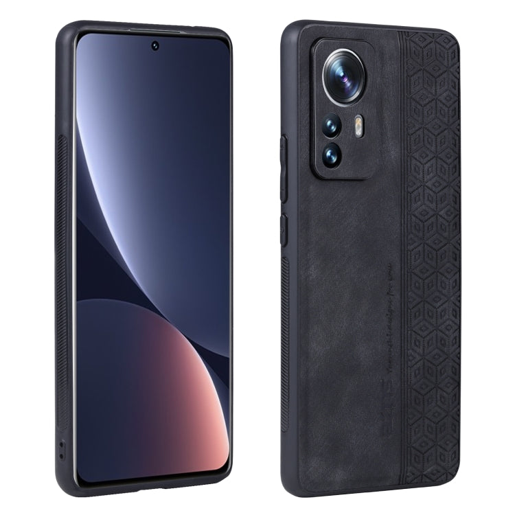 For Xiaomi 12 Pro / 12S Pro AZNS 3D Embossed Skin Feel Phone Case(Black) - Xiaomi Cases by AZNS | Online Shopping South Africa | PMC TechLife