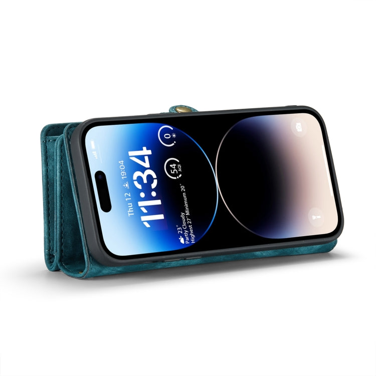 For iPhone 14 Pro Max CaseMe 008 Detachable Multifunctional Leather Phone Case(Blue) - iPhone 14 Pro Max Cases by CaseMe | Online Shopping South Africa | PMC Jewellery | Buy Now Pay Later Mobicred