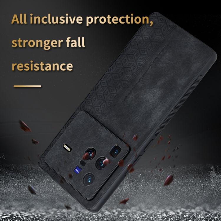 For vivo X80 Pro AZNS 3D Embossed Skin Feel Phone Case(Brown) - vivo Cases by AZNS | Online Shopping South Africa | PMC TechLife