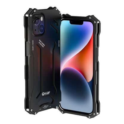 For iPhone 14 Plus R-JUST RJ17 Shockproof Armor Metal Phone Case(Black) - iPhone 14 Plus Cases by R-JUST | Online Shopping South Africa | PMC Jewellery