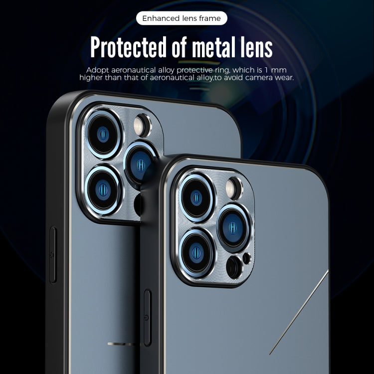 For iPhone 14 Plus R-JUST RJ52 3-Line Style Metal TPU Shockproof Phone Case(Silver) - iPhone 14 Plus Cases by R-JUST | Online Shopping South Africa | PMC Jewellery