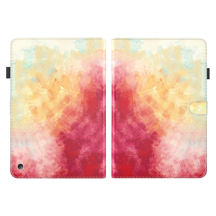 For Amazon Kindle Fire 7 2022 Watercolor Pattern Flip Leather Tablet Case(Spring Cherry) - Amazon by PMC TechLife | Online Shopping South Africa | PMC TechLife | Buy Now Pay Later Mobicred