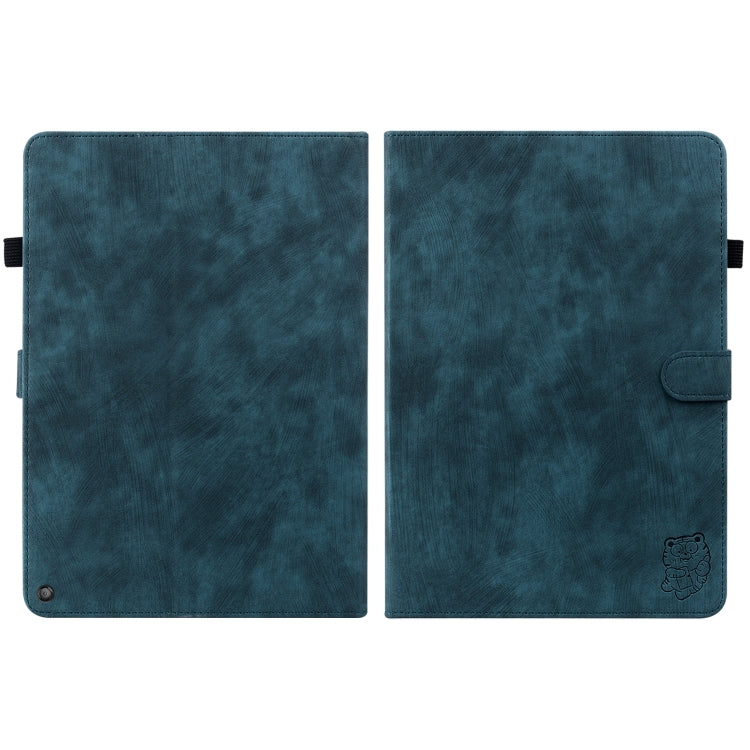 For Amazon Kindle Fire 7 2022 Tiger Pattern Flip Leather Tablet Case(Dark Blue) - Amazon by PMC TechLife | Online Shopping South Africa | PMC TechLife | Buy Now Pay Later Mobicred
