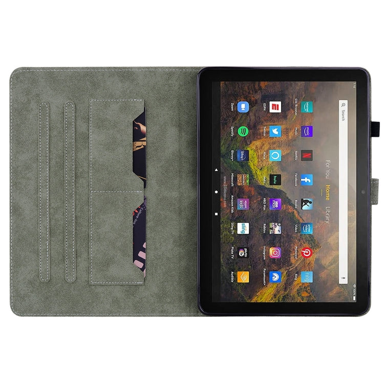 For Amazon Kindle Fire 7 2022 Tiger Pattern Flip Leather Tablet Case(Dark Blue) - Amazon by PMC TechLife | Online Shopping South Africa | PMC TechLife | Buy Now Pay Later Mobicred