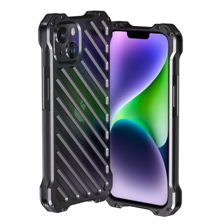 For iPhone 14 R-JUST Breathable Armor Phone Case(Silver Grey) - iPhone 14 Cases by R-JUST | Online Shopping South Africa | PMC TechLife | Buy Now Pay Later Mobicred