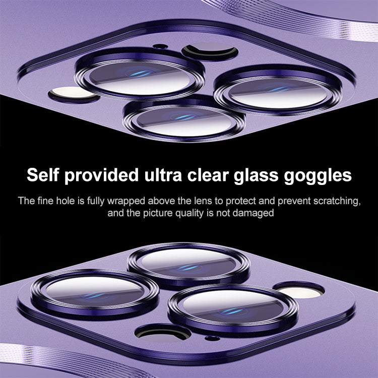 For iPhone 13 Pro Max Liquid Lens Protector Magsafe Phone Case(Dark Purple) - iPhone 13 Pro Max Cases by PMC TechLife | Online Shopping South Africa | PMC TechLife