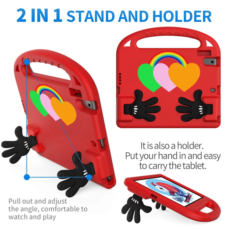 For Lenovo Tab B10 10.1 2020 Love Small Palm Holder EVA Tablet Case(Red) - Lenovo by PMC TechLife | Online Shopping South Africa | PMC TechLife | Buy Now Pay Later Mobicred