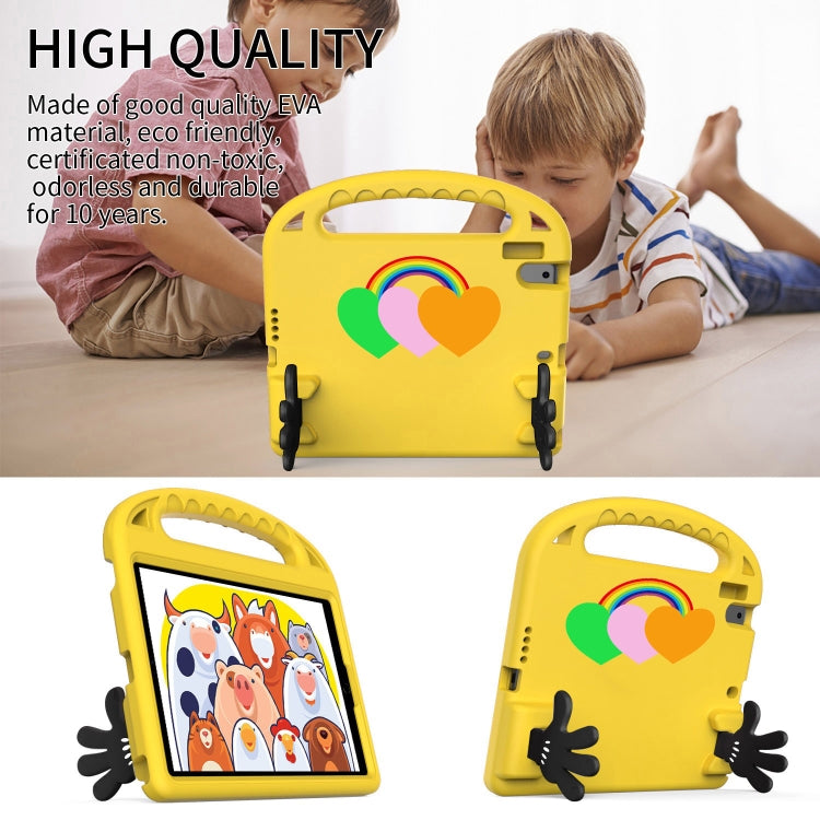 For Lenovo Tab B10 10.1 2020 Love Small Palm Holder EVA Tablet Case(Yellow) - Lenovo by PMC TechLife | Online Shopping South Africa | PMC TechLife | Buy Now Pay Later Mobicred
