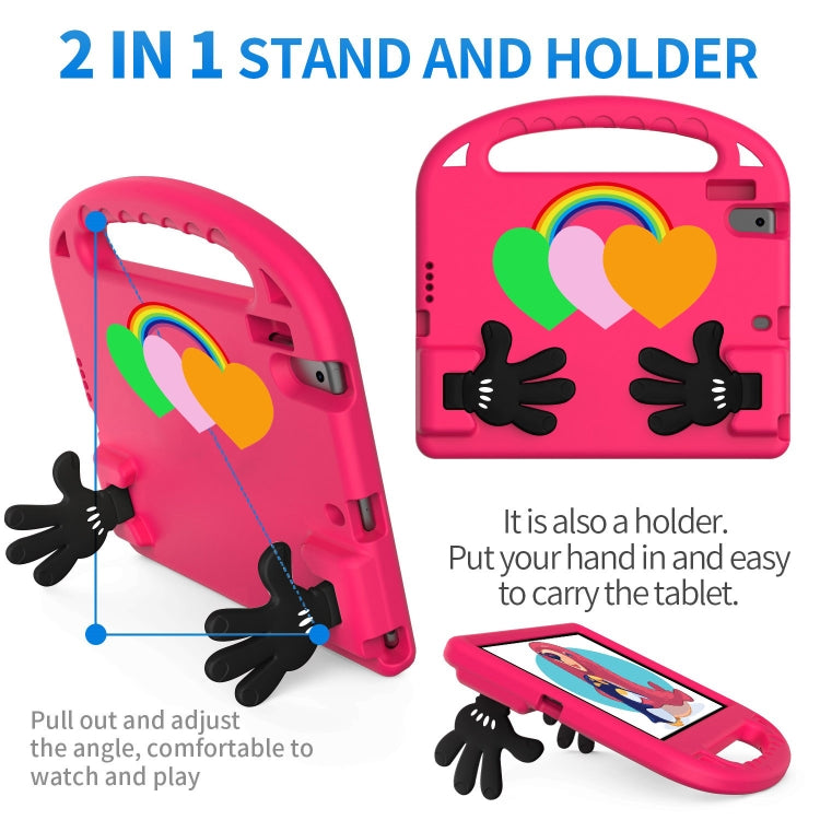 For Huawei MediaPad T5 10 Love Small Palm Holder EVA Tablet Case(Rose Red) - Huawei by PMC TechLife | Online Shopping South Africa | PMC TechLife | Buy Now Pay Later Mobicred