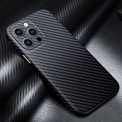 For iPhone 14 Pro Max R-JUST Carbon Fiber Texture Kevlar Phone Case(Black) - iPhone 14 Pro Max Cases by R-JUST | Online Shopping South Africa | PMC Jewellery