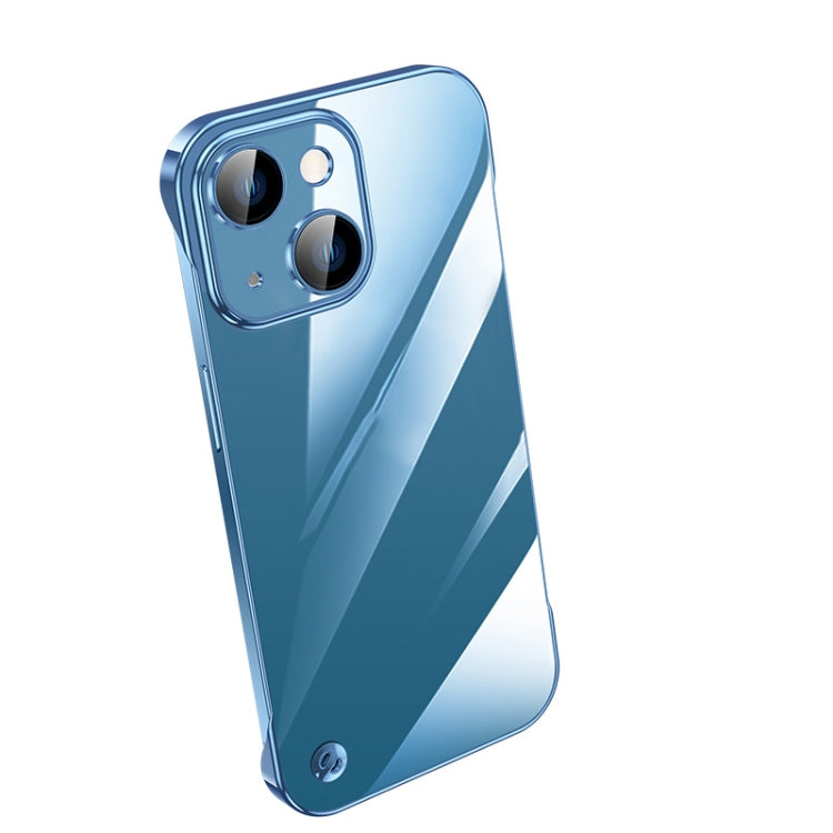 For iPhone 14 Plus Electroplating Frameless Clear PC Phone Case(Sierra Blue) - free shipping - PMC Jewellery - Order now!