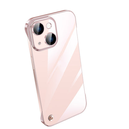 For iPhone 13 Electroplating Frameless Clear PC Phone Case(Pink) - iPhone 13 Cases by PMC Jewellery | Online Shopping South Africa | PMC Jewellery | Buy Now Pay Later Mobicred