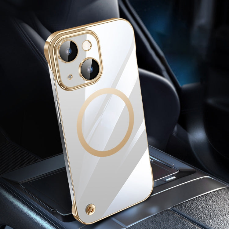 For iPhone 13 Electroplating Frameless Magsafe Magnetic PC Phone Case(Gold) - iPhone 13 Cases by PMC Jewellery | Online Shopping South Africa | PMC Jewellery | Buy Now Pay Later Mobicred