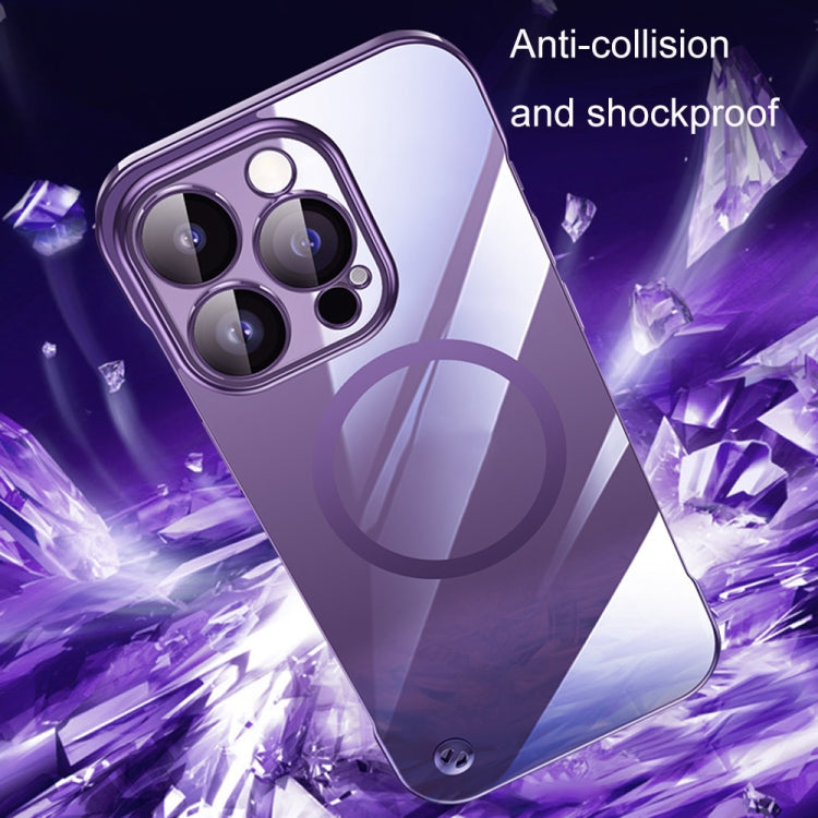 For iPhone 12 Electroplating Frameless Magsafe Magnetic PC Phone Case(Deep Purple) - iPhone 12 / 12 Pro Cases by PMC Jewellery | Online Shopping South Africa | PMC Jewellery | Buy Now Pay Later Mobicred