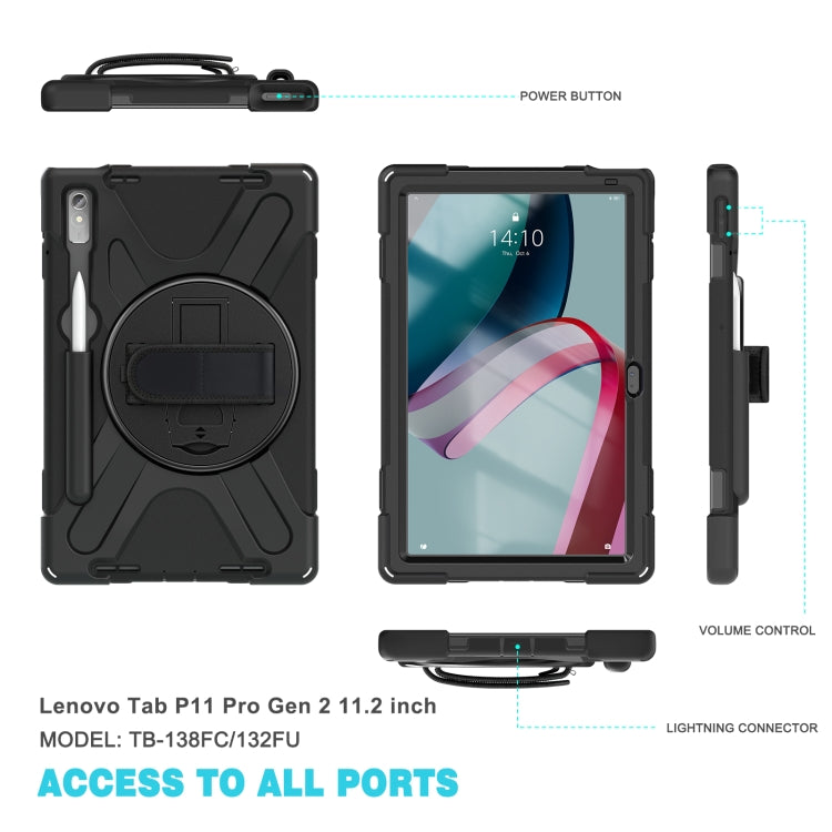 For Lenovo Pad Pro 11.2 2022 TB-138FC/132FU Silicone + PC Protective Tablet Case(Black) - Lenovo by PMC TechLife | Online Shopping South Africa | PMC TechLife | Buy Now Pay Later Mobicred