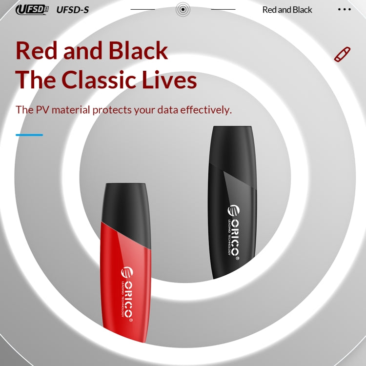 ORICO UFS Flash Drive, Read: 450MB/s, Write: 350MB/s, Memory:128GB, Port:USB-A(Red) - USB Flash Drives by ORICO | Online Shopping South Africa | PMC Jewellery | Buy Now Pay Later Mobicred