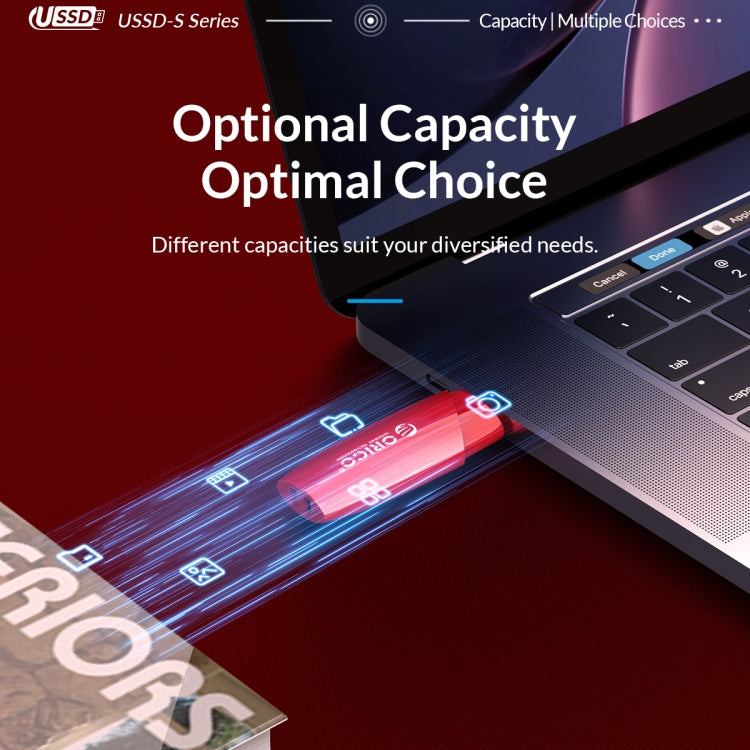 ORICO USB Solid State Flash Drive, Read: 520MB/s, Write: 450MB/s, Memory:128GB, Port:USB-A(Black) - free shipping - PMC Jewellery - Order now!