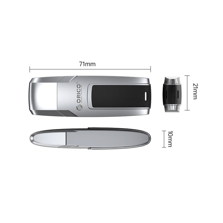 ORICO USB Flash Drive, Read: 260MB/s, Write: 70MB/s, Memory:128GB, Port:USB-A(Silver) - USB Flash Drives by ORICO | Online Shopping South Africa | PMC Jewellery | Buy Now Pay Later Mobicred